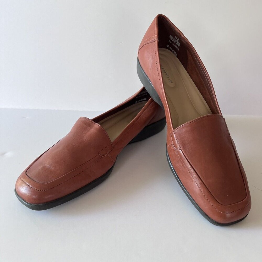 EASY SPIRIT Closer Comfort Loafer Shoes Brown Leather Women's Size 10B